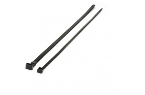 - 370x7.6mm BLACK QUICK RELEASE CABLE TIES  x100